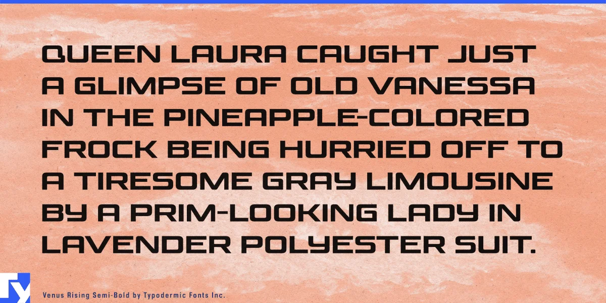Venus Rising Font preview 3