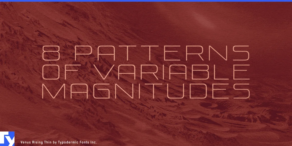 Venus Rising Font preview 6