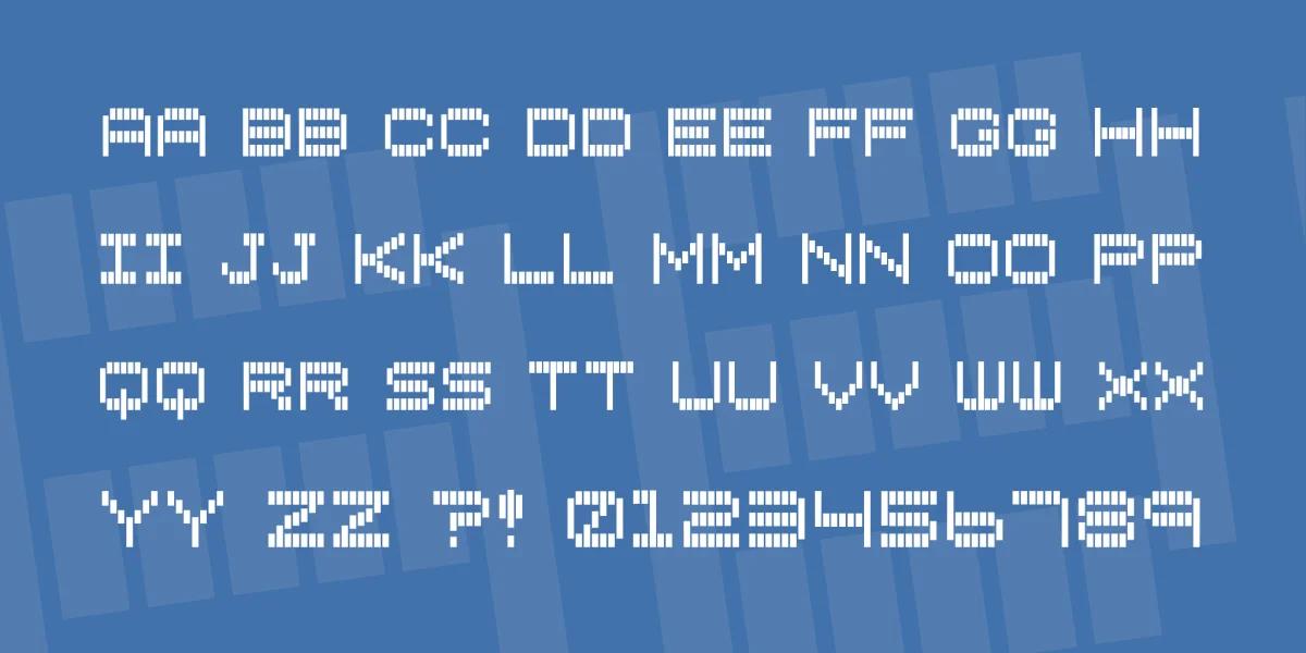 Vertical Tuning Font preview 2