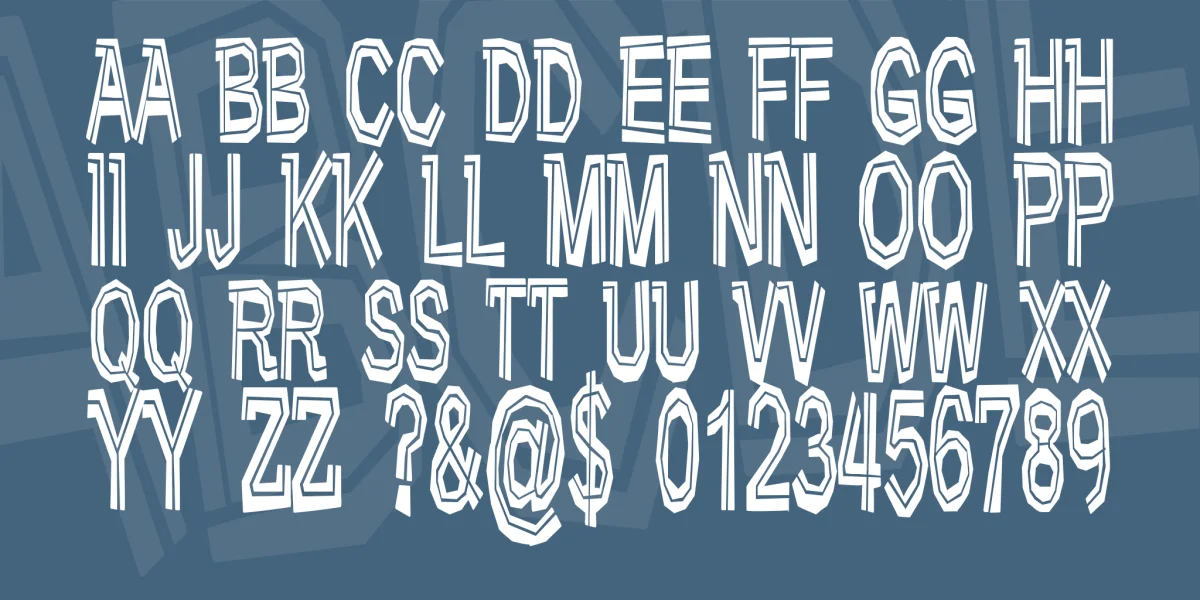 Very bad posture Font preview 2