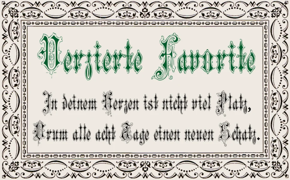 Verzierte Favorite Font