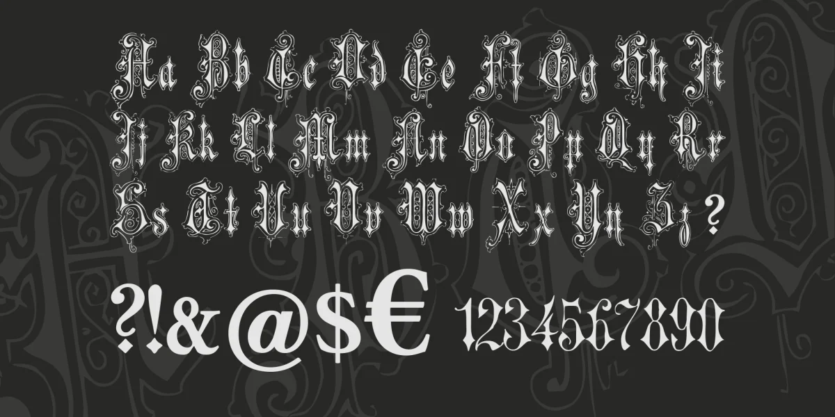 Verzierte Favorite Font preview 3