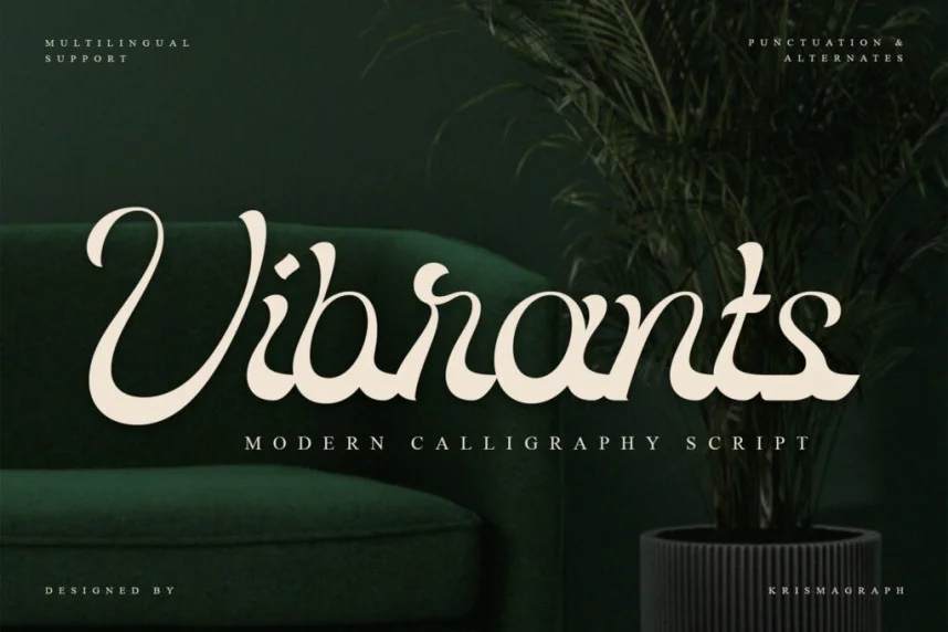 Vibrants – Modern Calligraphy Font