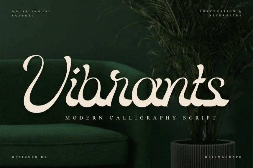 Vibrants – Modern Calligraphy Font preview 2