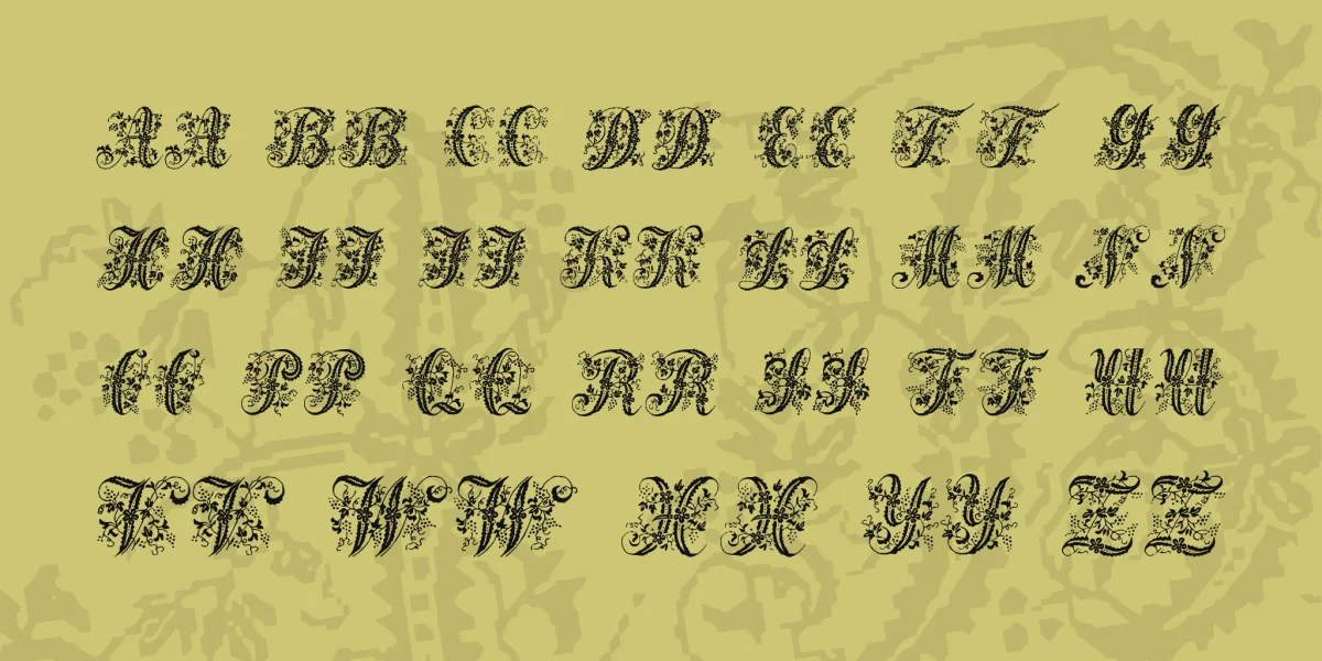 Victorian Initials One Font preview 2