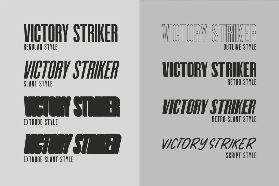 Victory Striker Sans Demo Font preview 11