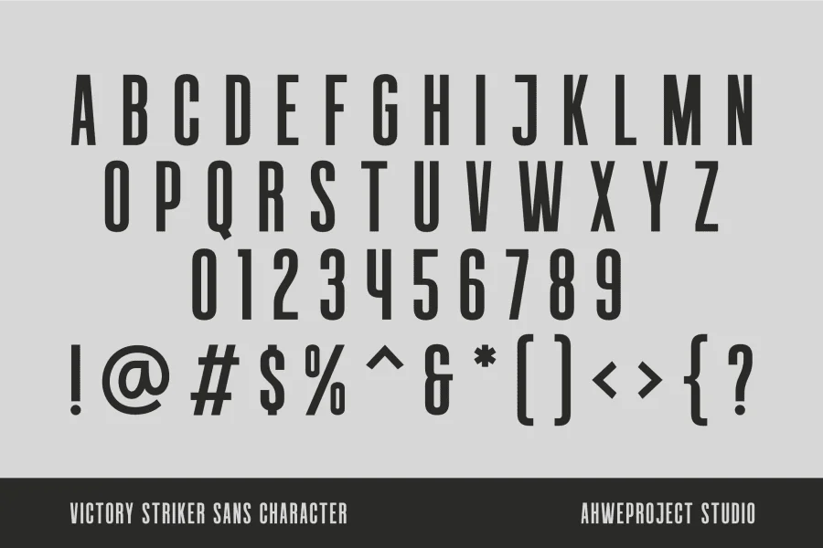 Victory Striker Sans Demo Font preview 2