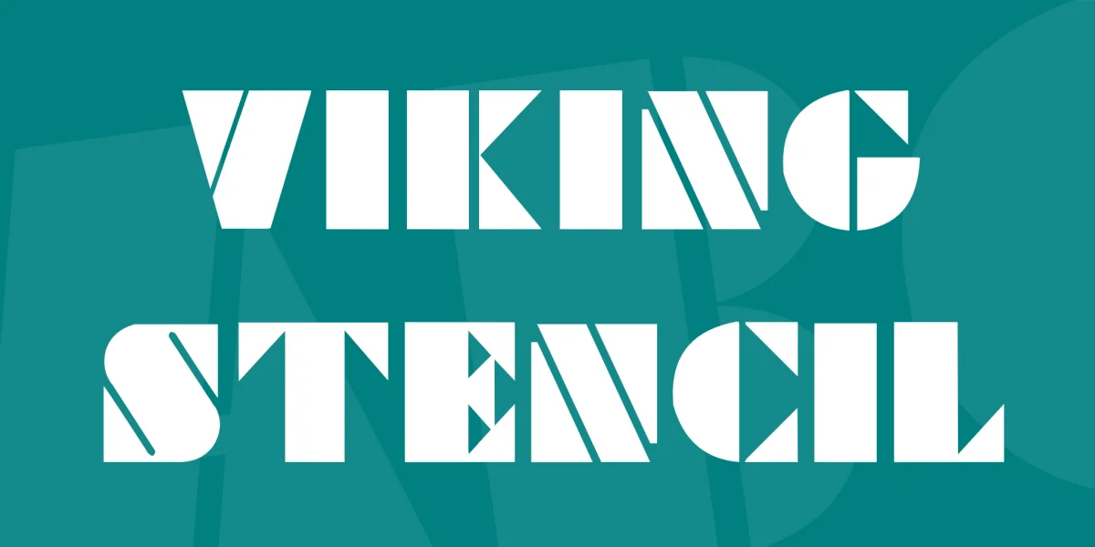 Viking Stencil Font preview 2