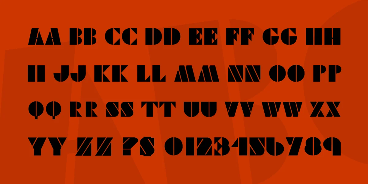Viking Stencil Font preview 3