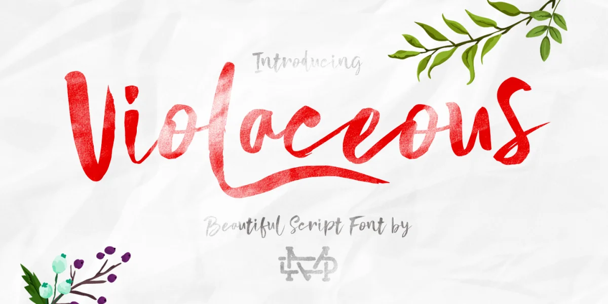 Violaceous Font