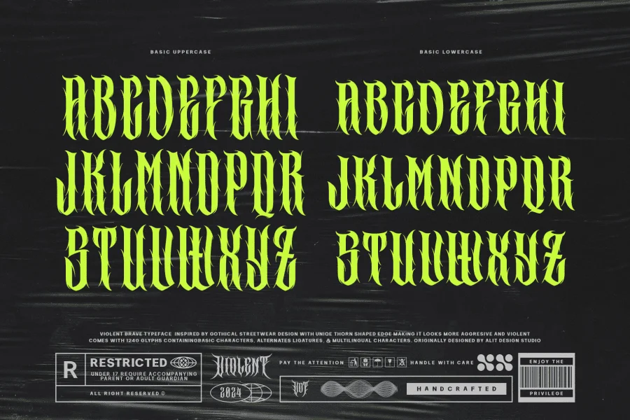 Violent Brave Font preview 6