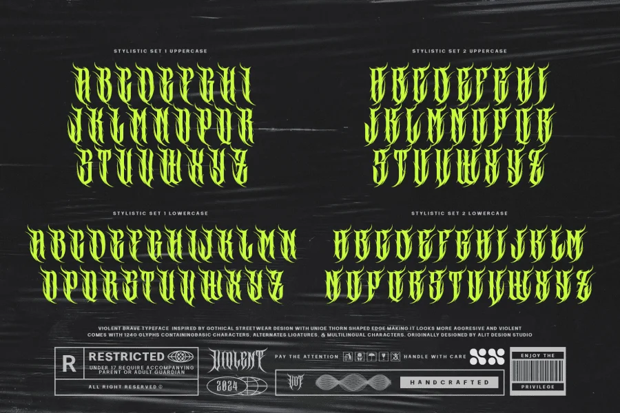 Violent Brave Font preview 7