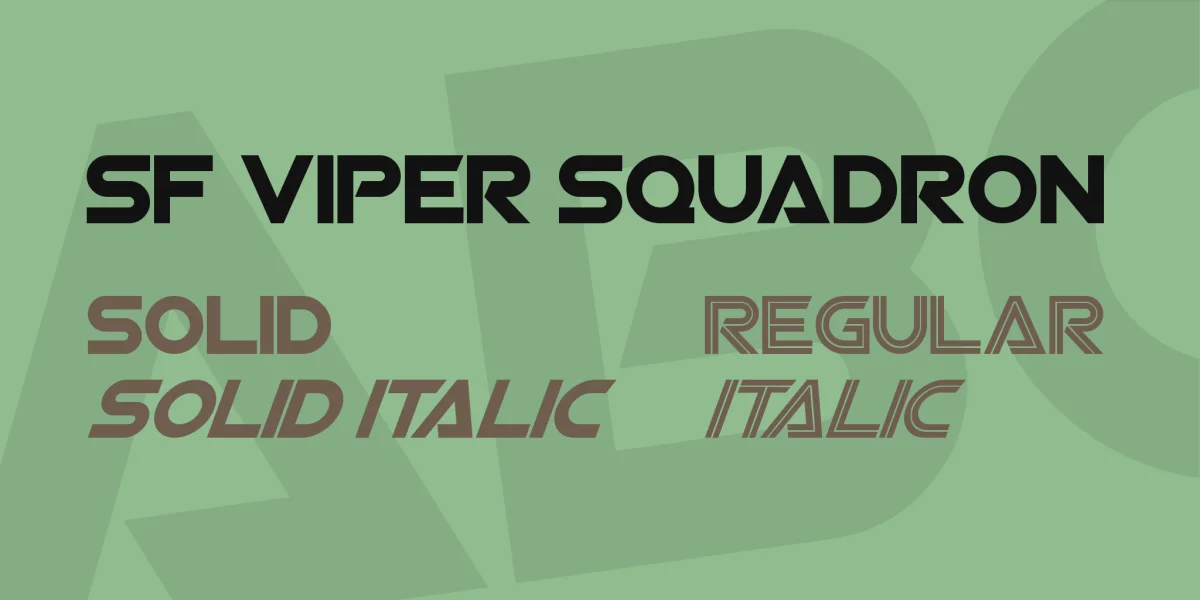 SF Viper Squadron Font Family
