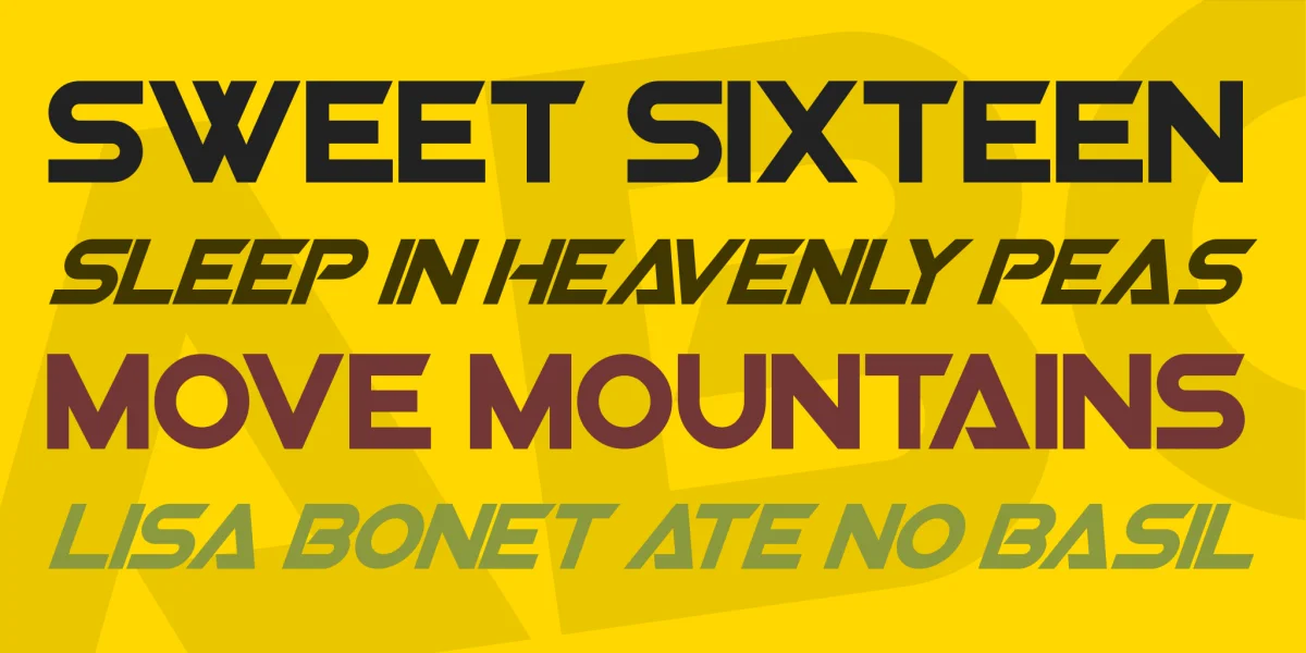 SF Viper Squadron Font Family preview 2