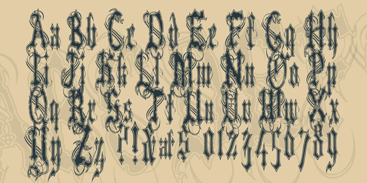 Vlad Tepes II (Vlads Dad) Font preview 2