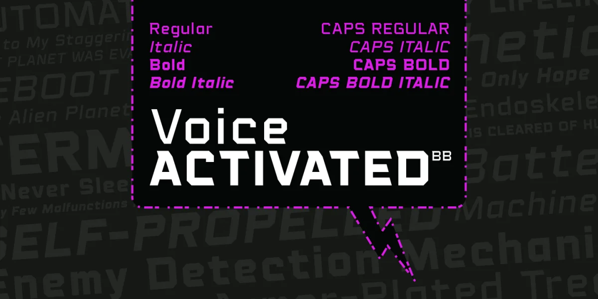 Voice Activated Font Family