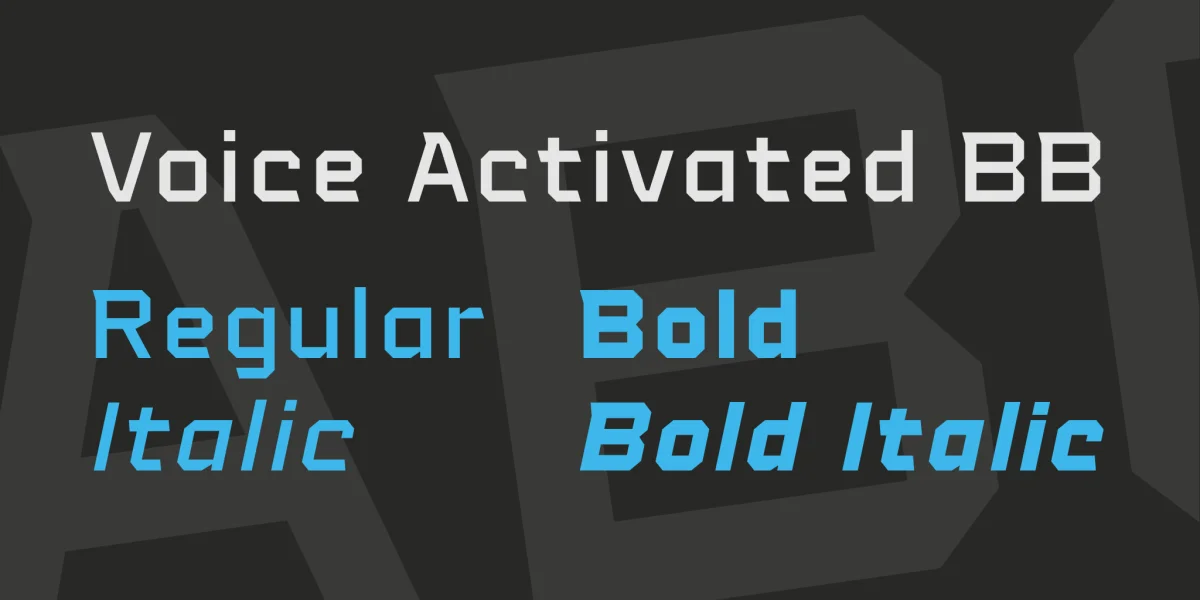 Voice Activated Font Family preview 2