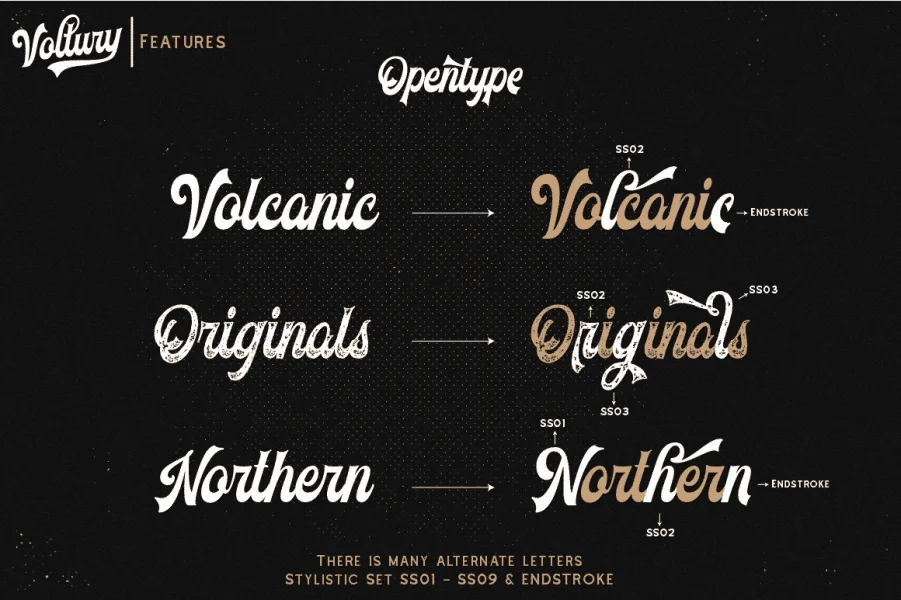 Voltury Font preview 2