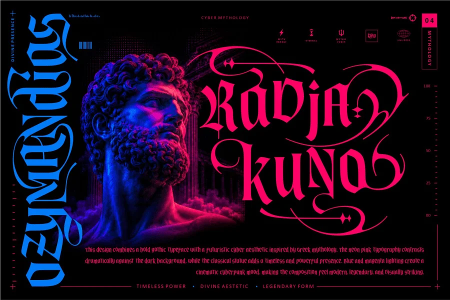 Vonire Bound Font preview 3