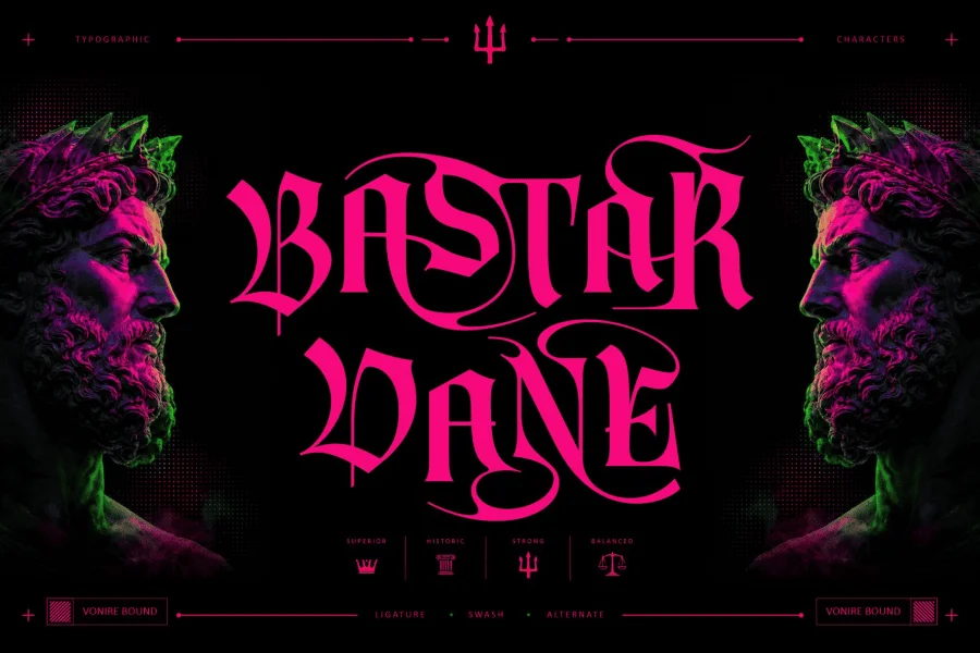 Vonire Bound Font preview 4