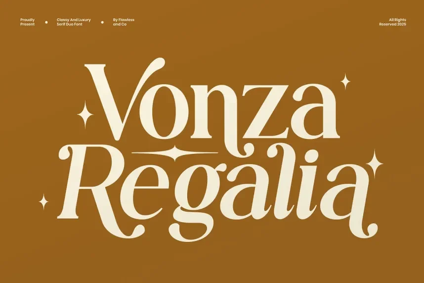 Vonza Regalia Font preview 2