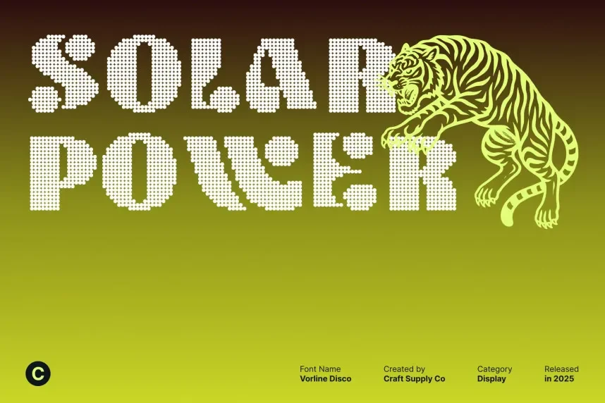Vorline Disco Font preview 3