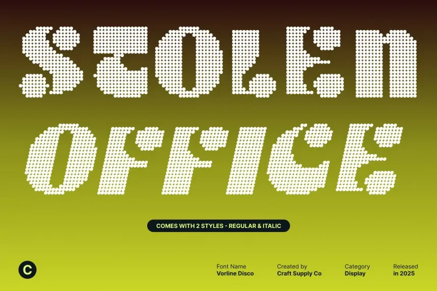 Vorline Disco Font preview 4