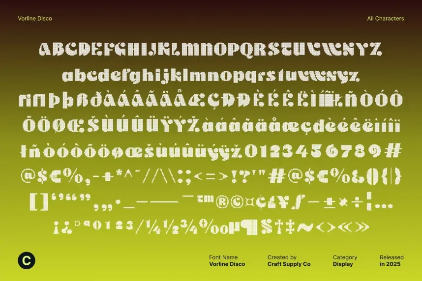 Vorline Disco Font preview 6