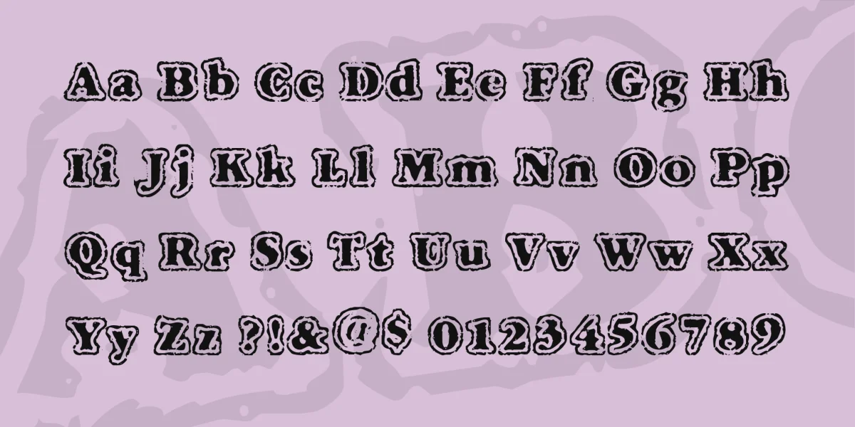 VTC Fuzzy Punky Slippers Font preview 3