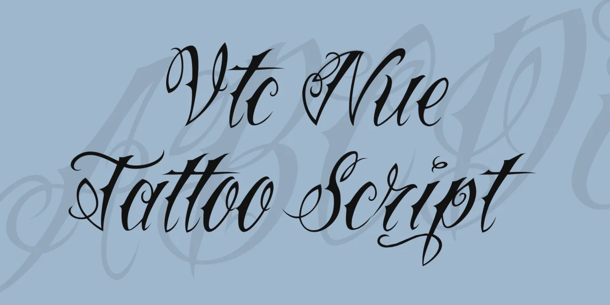 Vtc Nue Tattoo Script Font