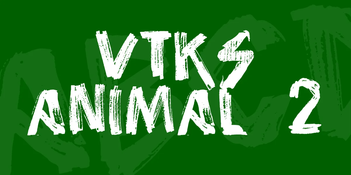 vtks animal 2 Font preview 2