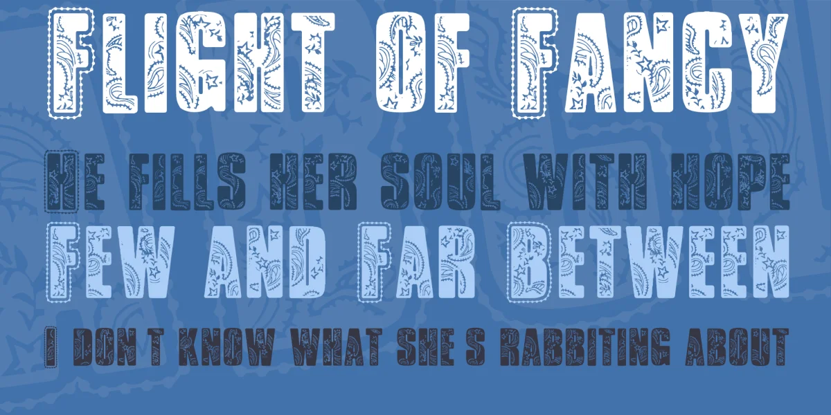 VTKS Bandana Font preview 2