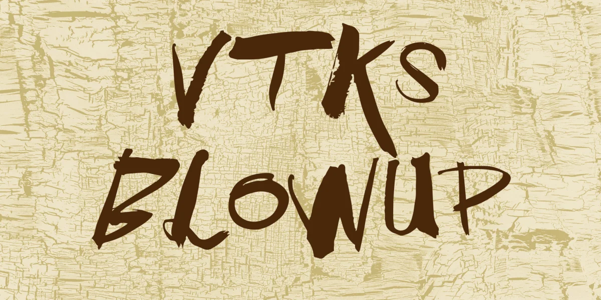 Vtks BlowUp Font preview 2