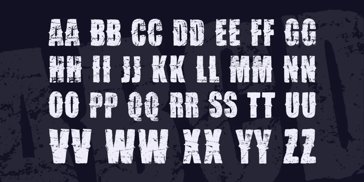 Vtks Desgaste Font preview 3
