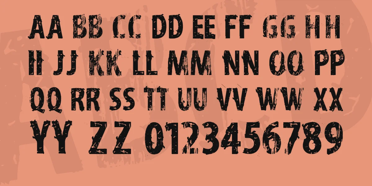 vtks distress Font preview 4