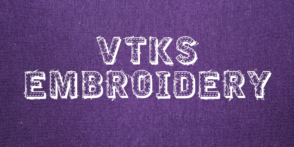 VTKS EMBROIDERY Font