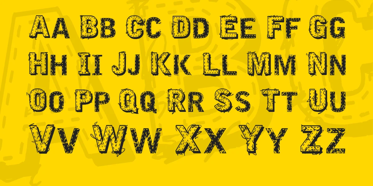 VTKS EMBROIDERY Font preview 3