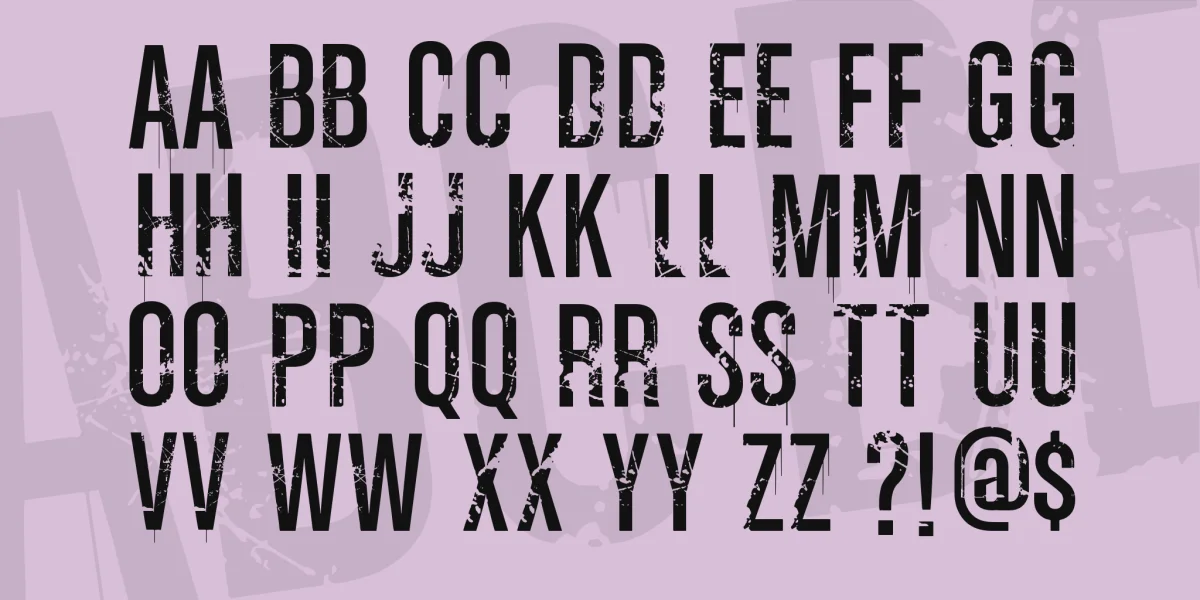 vtks ink Font preview 3