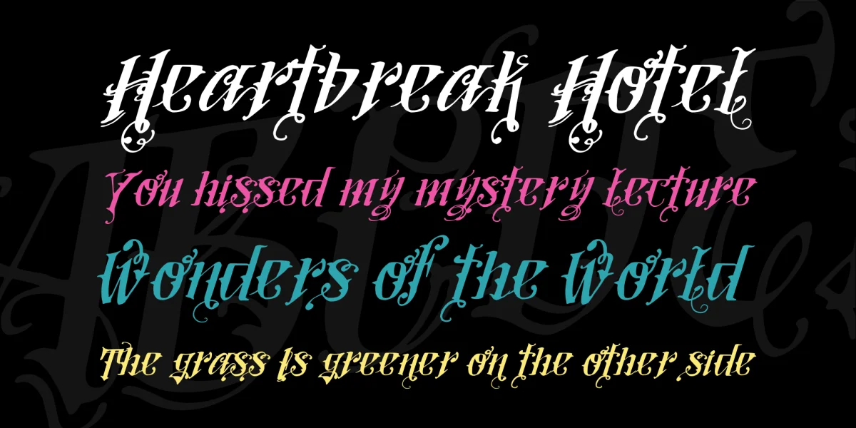 Vtks Lovers Italic Font preview 2