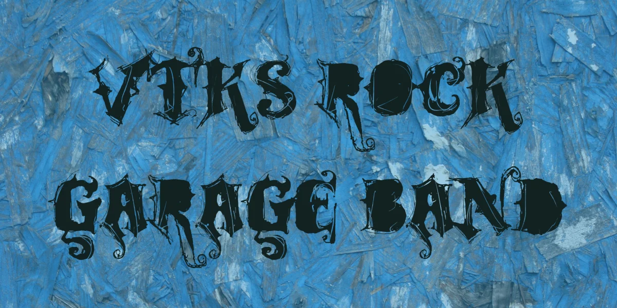 VTKS ROCK GARAGE BAND Font preview 2