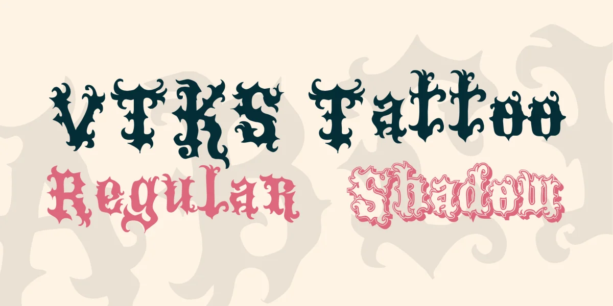 VTKS Tattoo Font Family