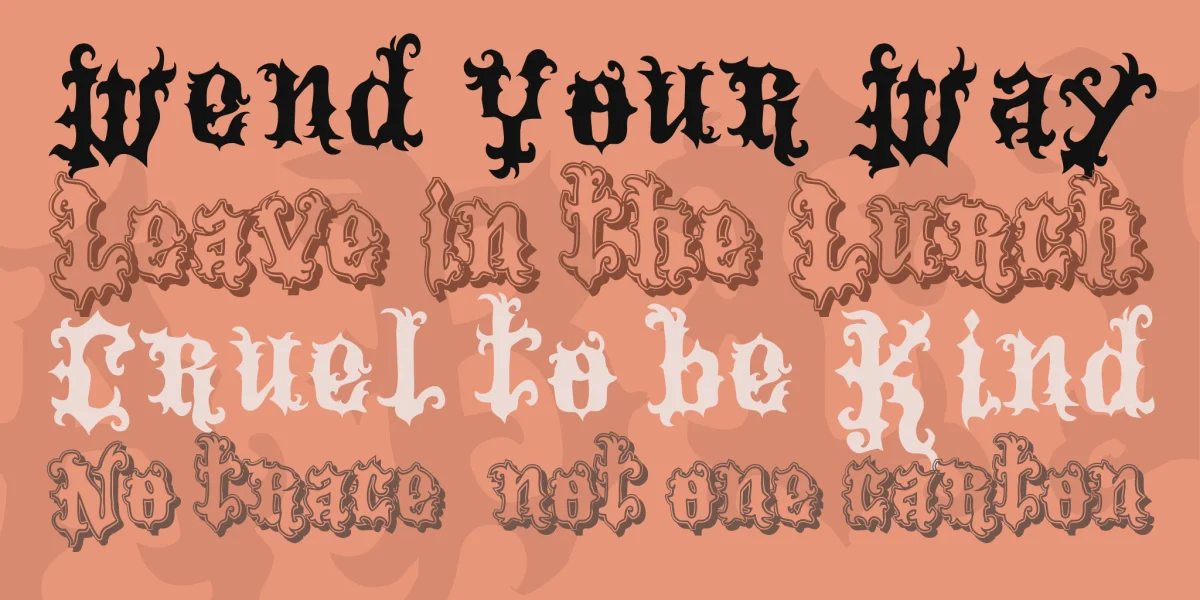 VTKS Tattoo Font Family preview 2