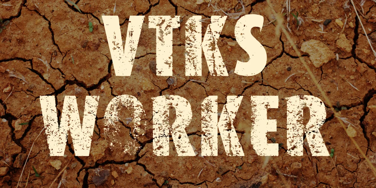 VTKS WORKER Font preview 2
