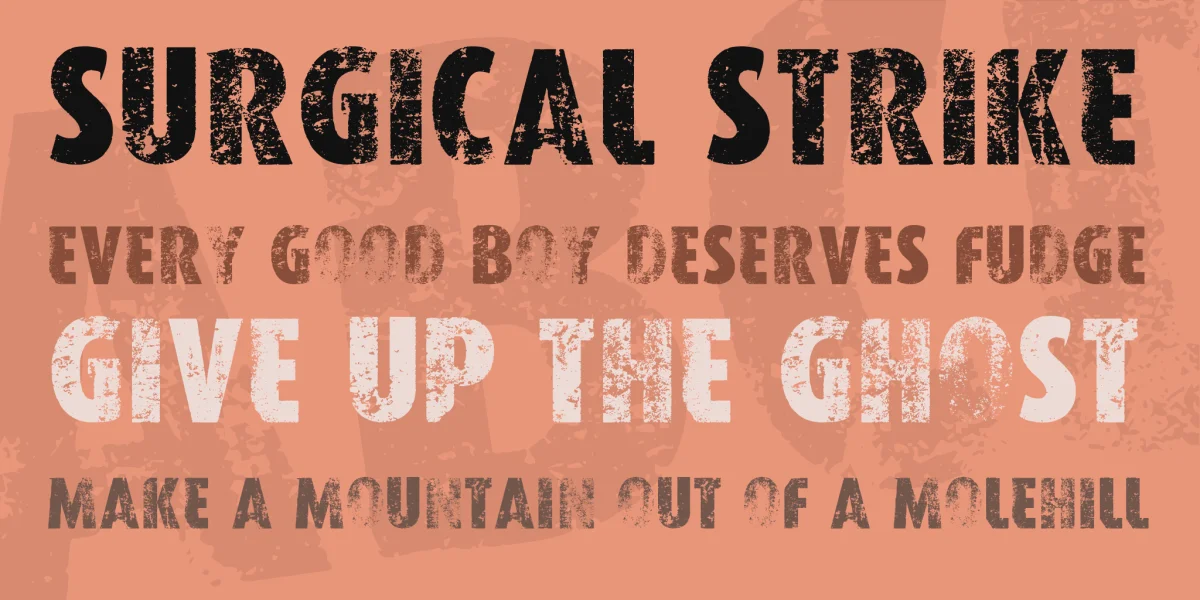 VTKS WORKER Font preview 3