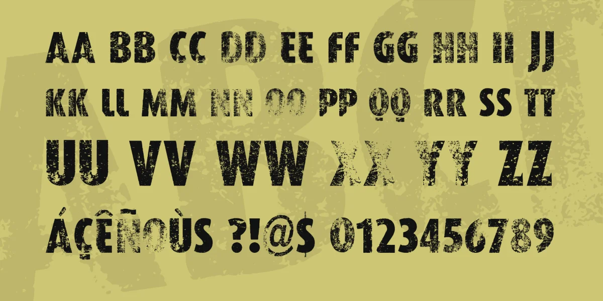 VTKS WORKER Font preview 4