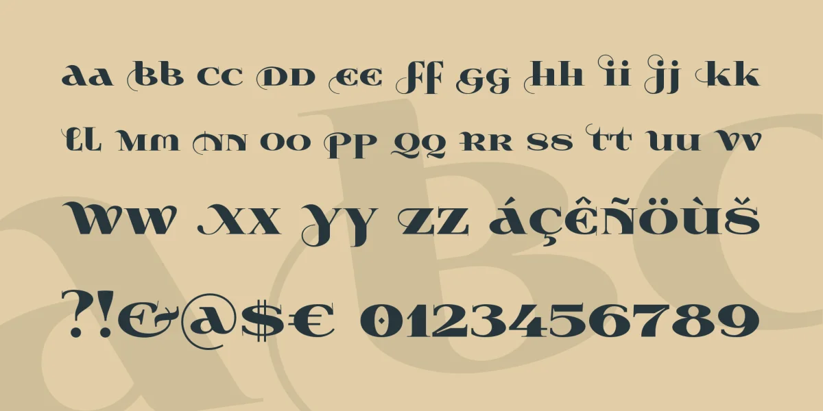 Wabroye Font preview 4