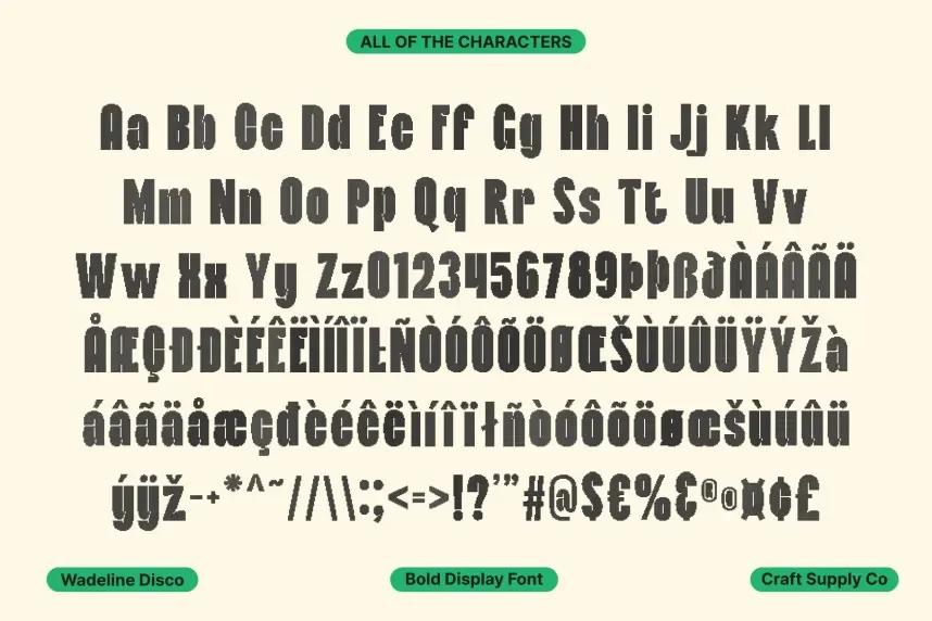 Wadeline Disco Font preview 6