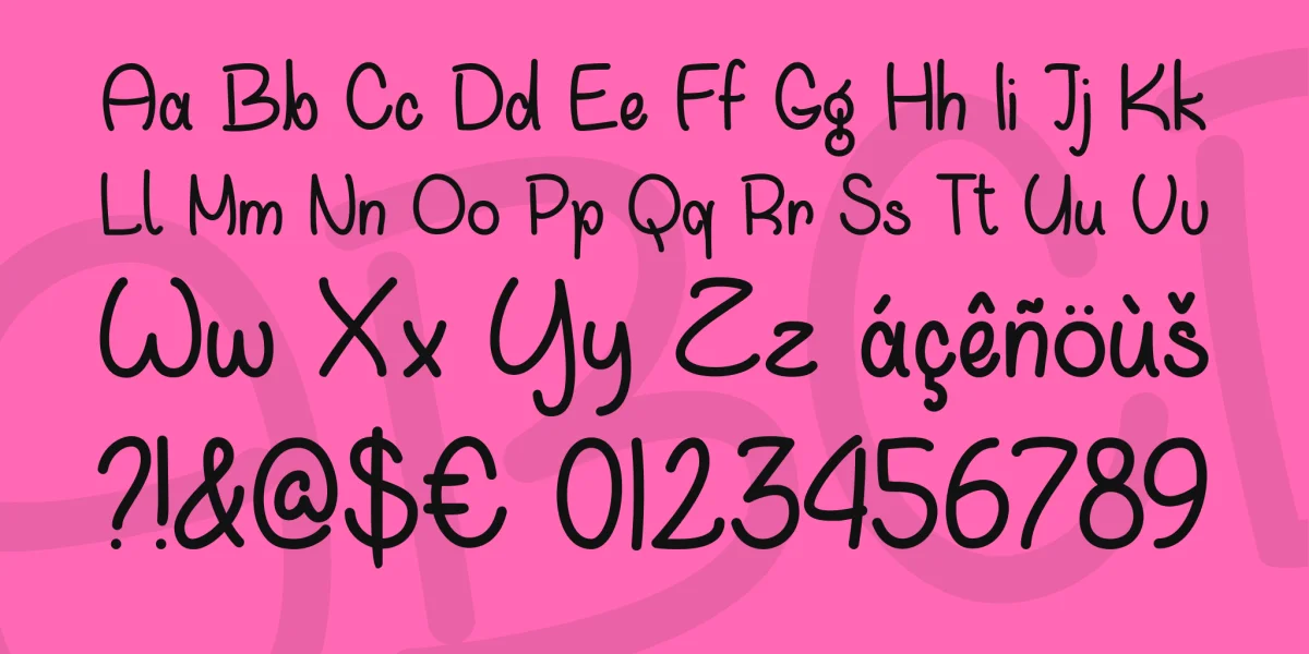 Waiting For You Font preview 2
