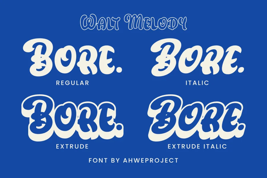 Walt Melody Font preview 7