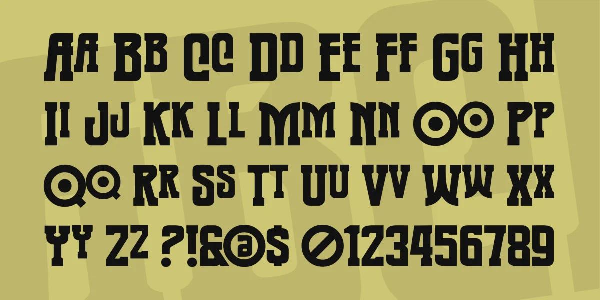 Warmonger BB Font preview 3